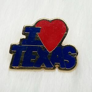 🔮 5/$25 Vintage I Love Texas‎ Pin